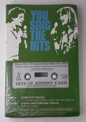 * NEW SEALED VINTAGE YOU SING THE HITS OF JOHNNY CASH POCKET SONGS CASSETTE TAPE - Image 1 of 4