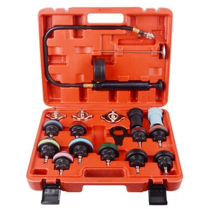 18pcs Car Cooling System Radiator Coolant Vacuum Pressure Pump Tester Tool Set - Picture 1 of 5