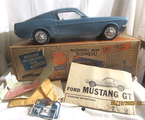 Vintage AMF Wen-Mac 1967 motorized Ford Mustang Fastback 2+ 2 16 " in box - Picture 1 of 11