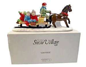 Department 56 Hay Ride Horse Sled Christmas Retired Original Snow Village Box - Picture 1 of 9