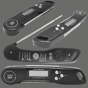 Kitchen Meat Thermometer Instant Read – Digital Food Probe with Backlight UK - Picture 1 of 10