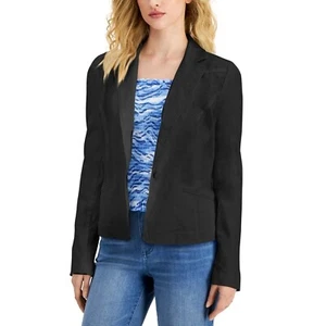 INC International Concepts Women's Puff-Sleeve Linen-Blend Jacket, XXL - Picture 1 of 11