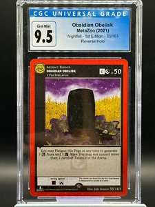 2021 Metazoo Nightfall 1st Edition Obsidian Obelisk Reverse Holo #33 CGC 9.5 - Picture 1 of 2