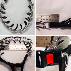 DOG PRONG COLLAR NO PULL CHOKE COLLAR WITH QUICK RELEASE BUCKLE PINCH TRAIN - Picture 1 of 11