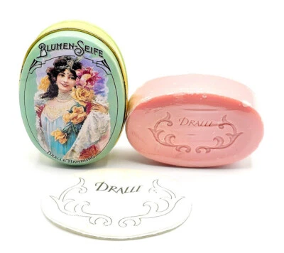 Blumen-Seife in Blechdose DRALLE'S feine Blumenseife Dralle Hamburg SOPA - Bild 1 von 2