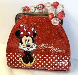 Disney Parks Minnie Mouse Small Clutch Purse Red White Polka Dot Adorable  - Picture 1 of 7