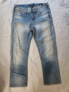 Silver Suki  High Capri Super Stretch   Jean's Size W28/22  - Picture 1 of 9