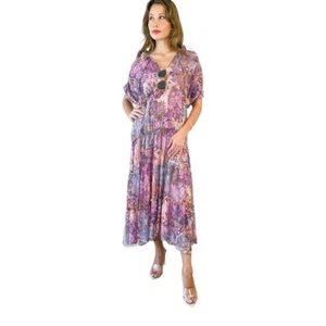 MISA Los Angeles Womens IIlya Floral Boho Dress Size M Fairy Core Chiffon Flowy - Picture 1 of 10