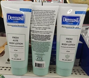 Dermasil Aloe Fresh Moisturizing Body Lotion Fast Absorbing Formula 8oz 3 Pack - Picture 1 of 1
