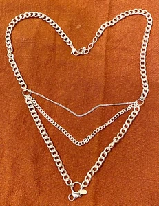 ❤️Origami Owl🦉Chain Silver Link Triple Drop 30-32’’ New Retired Authentic WoW❤️ - Picture 1 of 4