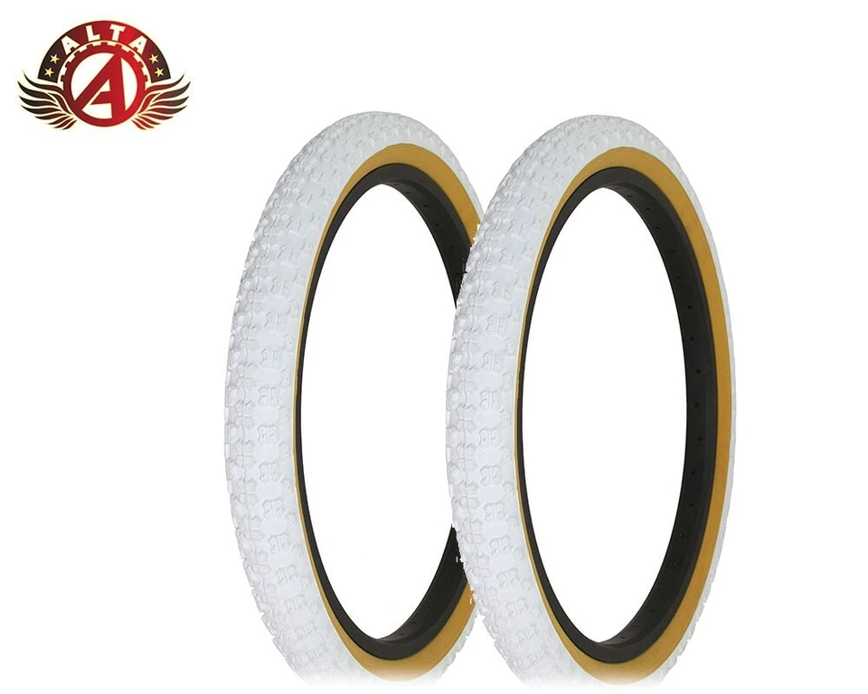 2 ALTA Bike Tire 20"x 2.125" COMP III Tread White/Gum Sidewall BMX Tire Bicycles - Image 1 of 1