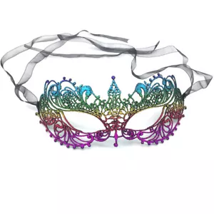 Women Masquerade Mask Lace Venetian Masquerade Mask-Prom-Halloween-Carnival-Mask - Picture 1 of 24