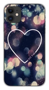 Coque en silicone imprimée compatible Apple iPhone 11 Coeur Love - Photo 1 sur 3