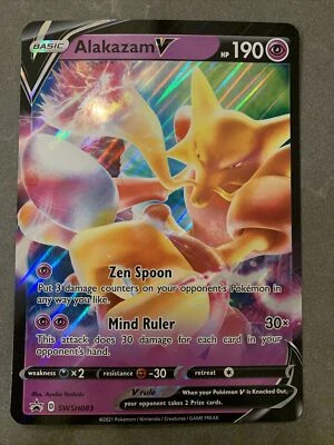 Pokemon Alakazam V SWSH083 Sword & Shield Promo Card JUMBO - Image 1 of 2