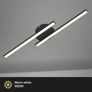 Lámpara de Techo LED 12W 960lm 3000K 2 Barras Salón 56cm Moderna IP20 Negra - Imagen 1 de 5