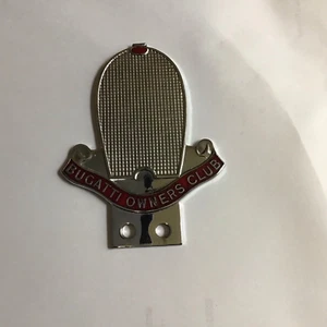 AUTOMOBILIA/BUGATTI OWNERS CLUB LICENSE PLATE TOPPER/BADGE-BRAND NEW - Picture 1 of 1