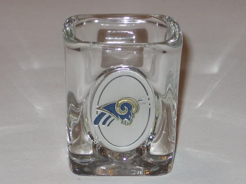 St. Louis Rams Team Logo Shot Glass with Pewter Emblem Logo FREE SHIPPING!! Cover