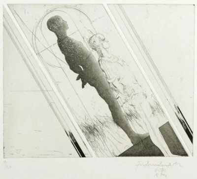 "Rücklage", 1974. Aquatinta Franz Anatol WYSS (*1940 SUI), handsigniert - Bild 1 von 3