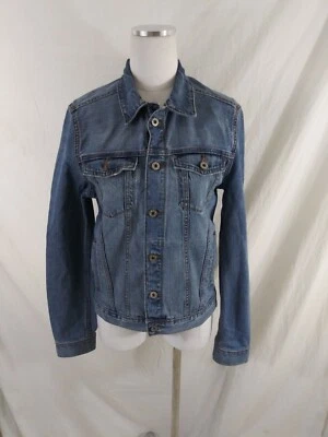 Chaqueta vaquera azul estilo motociclista H&M & Denim para mujer talla pequeña Foto 1 de 3