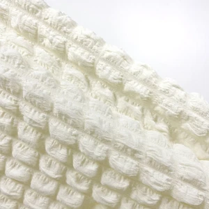 3D Puff Plaid Fabric Diy Material Craft Sewing Soft Stretch Dress Skirt Top - Picture 1 of 15