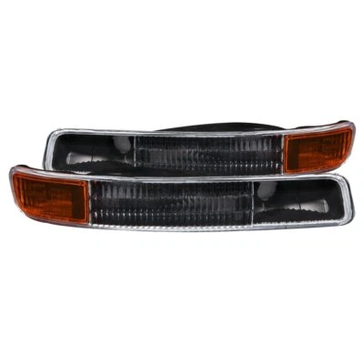 Luces de estacionamiento ANZO Euro negras con reflector ámbar para Gmc Sierra 1500 | 511005 Foto 1 de 4