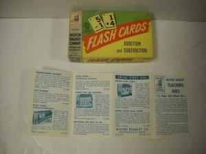 Vintage Milton Bradley Addition & Subtraction Flash Cards Laminated 1957 Rare! - Picture 1 of 12