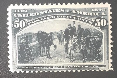 S & P Stamps Scott #240 1893 Columbian Issue, MINT, FINE, LH, OG - Image 1 of 2