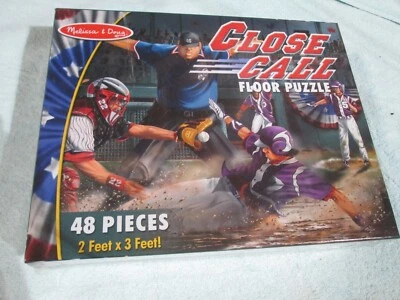 Rompecabezas de piso de béisbol Melissa & Doug CLOSE CALL 2 x 3 pies 4417  Foto 1 de 4
