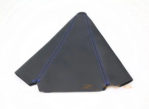 Cubierta de bota universal de cuero de PVC de punto azul para automóvil con cambio de perillas - Imagen 1 de 5