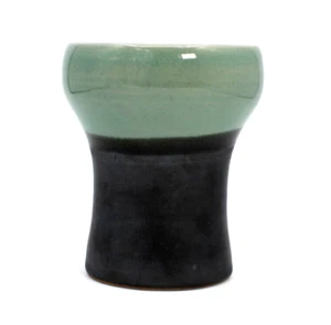 Celadon With Matte Black Glaze Japanese Tall Drink Cup Jar Or Small Vase - Picture 1 of 6