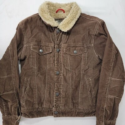 Authentic GAP Brand Kids Boys Sherpa Lined Brown Corduroy Jacket Coat XXL 14-16 - Image 1 of 4