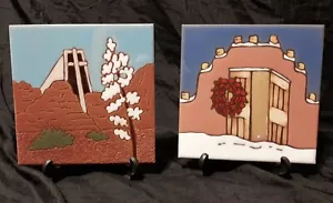 Mag Mor Studios Sante Fe NM Chile + Whipple and Sibley Tile Hand Painted REDUCED - Bild 1 von 5