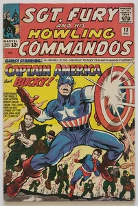 SGT. FURY AND HIS HOWLING COMMANDOS #13 (MARVEL 1964) ~F+(6.5)  CAPTAIN AMERICA! - Picture 1 of 19