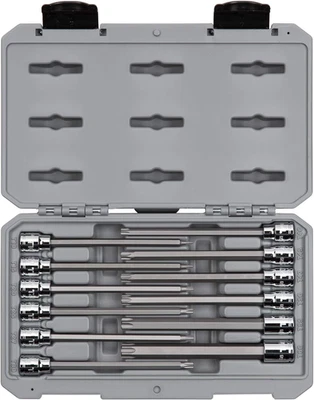 3/8 Inch Drive Long Torx Bit Socket Set, 12-Piece (T10-T60) - Image 1 of 4