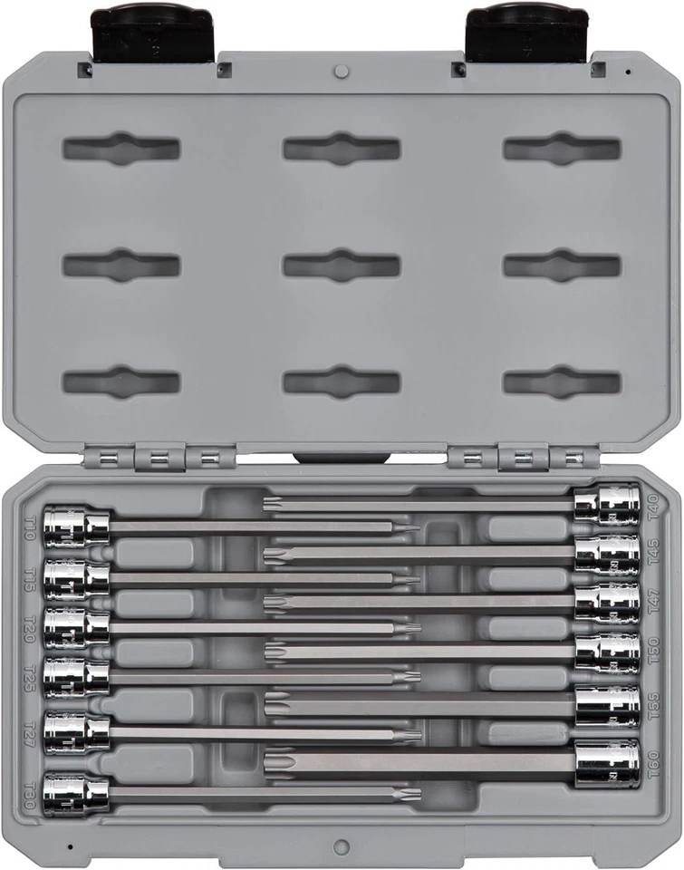 3/8 Inch Drive Long Torx Bit Socket Set, 12-Piece (T10-T60) - Image 1 of 4