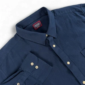 Untuckit Shirt Mens 3XL Blue Long Sleeve Button Down Sherwood Regular Fit USA - Picture 1 of 10