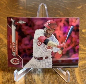 2020 Topps Chrome Pink Refractor #9 Joey Votto Cincinnati Reds D1 - Picture 1 of 4
