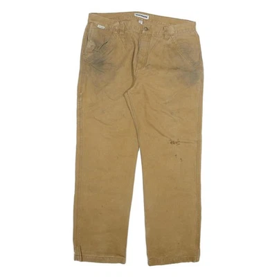 Pantalones de mezclilla WOLVERINE para hombre calce regular beige mezcla de algodón W38 L32 cremallera recta Foto 1 de 4