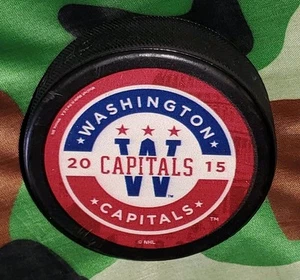 2015 WASHINGTON CAPITALS NHL PUCK WINCRAFT USA 🇺🇸 LINDSAY MFG. MADE IN CANADA - Picture 1 of 10