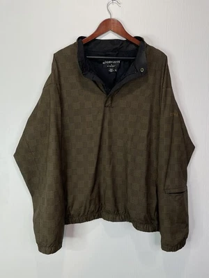Footjoy Dryjoys Brown Houndstooth Wind Breaker Mens Size XL - Image 1 of 4