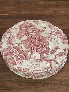 VINTAGE englische Chippendale rot rosa von Johnson Brothers Brot & Butter Teller 6 - Bild 1 von 9