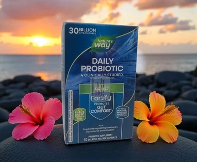 Probiótico diario Natures Way ADULTOS Fortify 30 mil millones 30 quilates comodidad intestinal caducidad 26/07 Foto 1 de 4