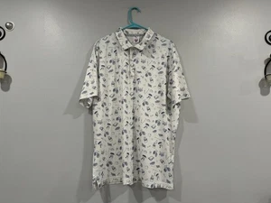 Puma Golf Polo Shirt Men's White Volition America USA Cookout 4th Large L - Picture 1 of 9