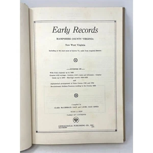 Early Records Hampshire County Virginia (Now West Virginia) Deeds Marriage Wills - Picture 1 of 3