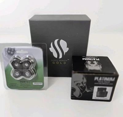 Skull Shaver Gold Rechargeable Men's Electric Shaver with Access and Extra Blade - Image 1 of 4