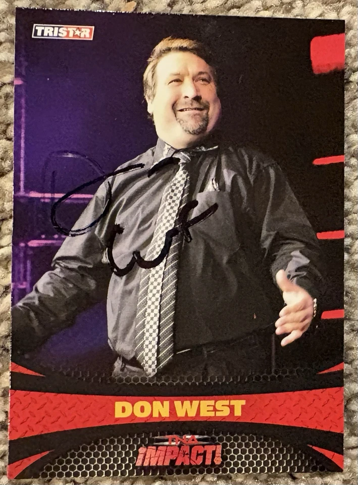 DON WEST 2009 TriStar TNA Impact Wrestling AUTHENTIC SIGNED CARD Auto Autograph - Image 1 of 1