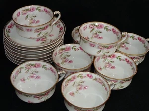 8 Haviland Limoges The Amstel Tasse und Untertassen Tropfen Rose - Bild 1 von 5