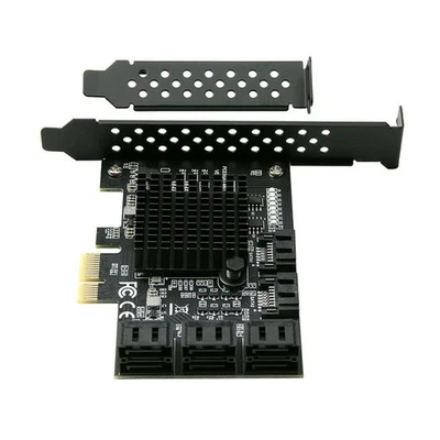 8-Port SATA 3.0 PCI Express Expansion Card PCI-E Controller 6G Adapter for HDDOT - Image 1 of 4