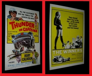 Orig '60 THUNDER IN CAROLINA SOUTHERN 500 Tri-Folded + '72 THE WINNER One Sheet - Bild 1 von 3