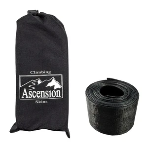 NUEVO Ascension Nylon Escalada Pieles Para Esquís Negro 210 cm x 6 cm - Imagen 1 de 3